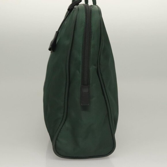 PRADA Hand Bag Nylon Khaki Silver Auth - Picture 5 of 16